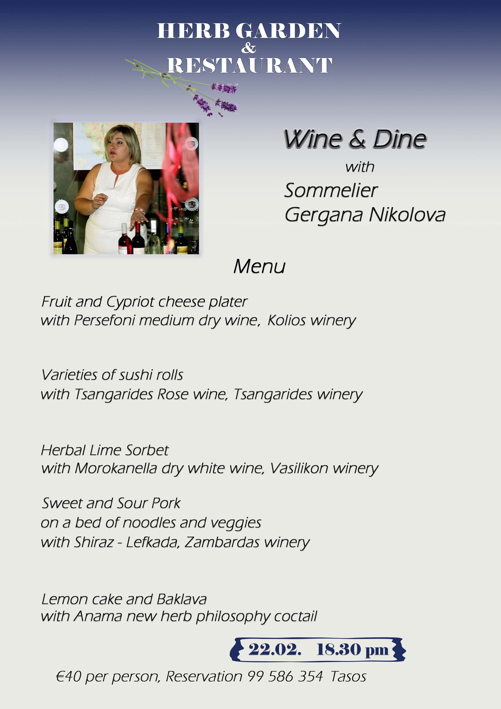 menu event production